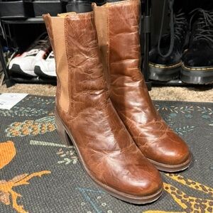 Matisse Brown Leather Mid-Calf Chukka Boots